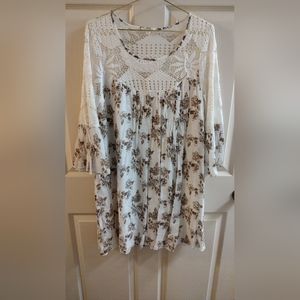 Taupe and Cream Lace dress